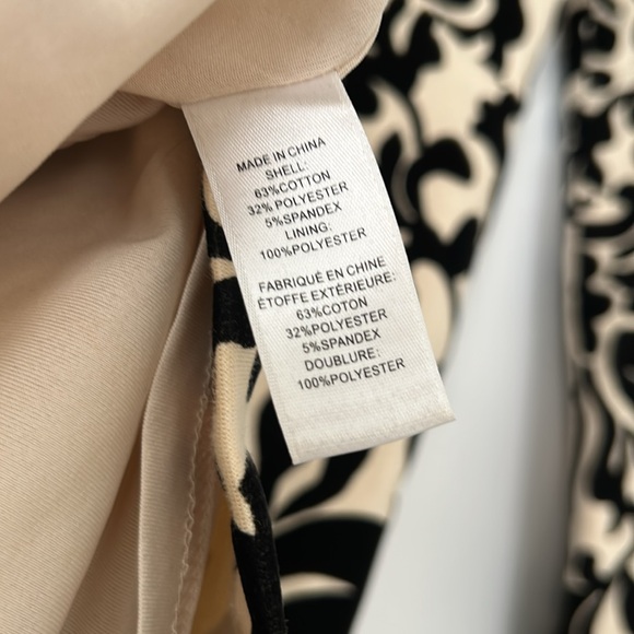 Black and Cream Patterned CeCe Mini Dress - Picture 8 of 8